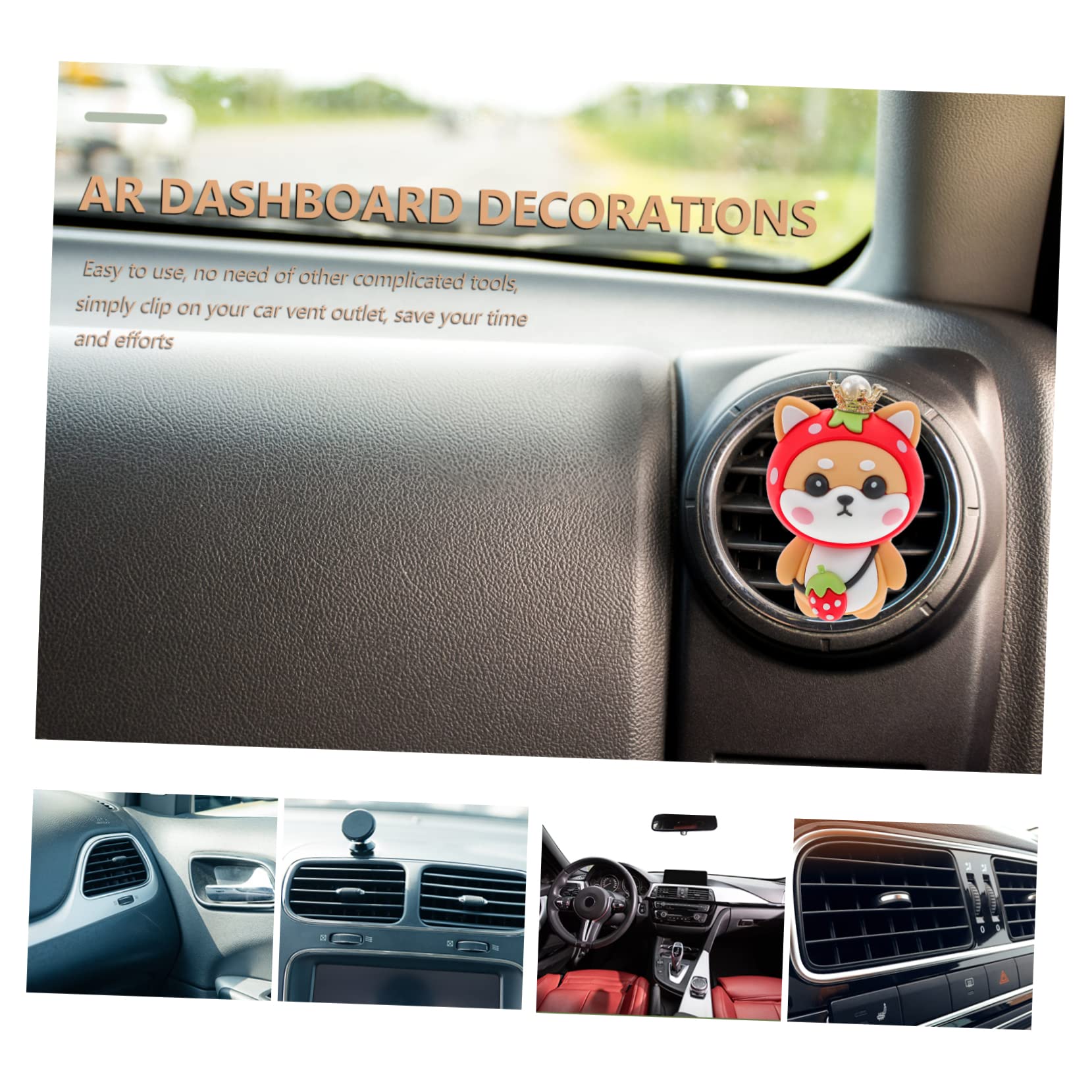 iplusmile 3pezzi Diffusore Per Auto Clip Decorazione Divertente Forma Di Cagnolino Per Bocchetta Aria Profumatore Per Interni Auto Ufficio e Bagno