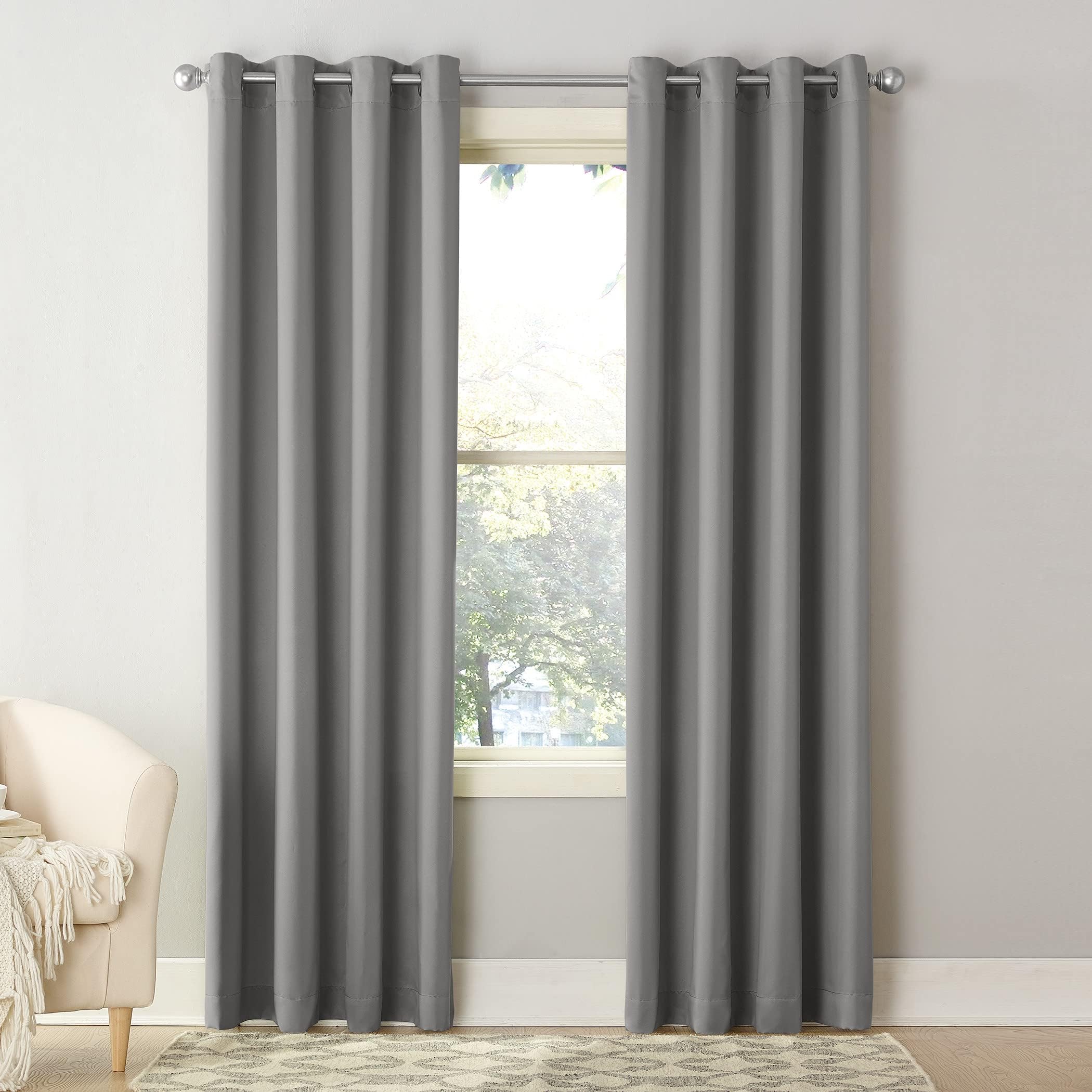 Sun Zero Barrow Energy Efficient Grommet Curtain Single Panel