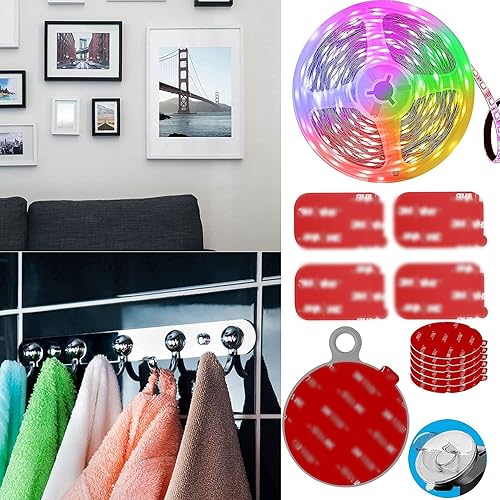 Vista 13 de Cinta de doble cara resistente, cinta de montaje de 2 pulgadas x 10 pies, cinta adhesiva fuerte de doble cara, cinta de espuma impermeable para tira