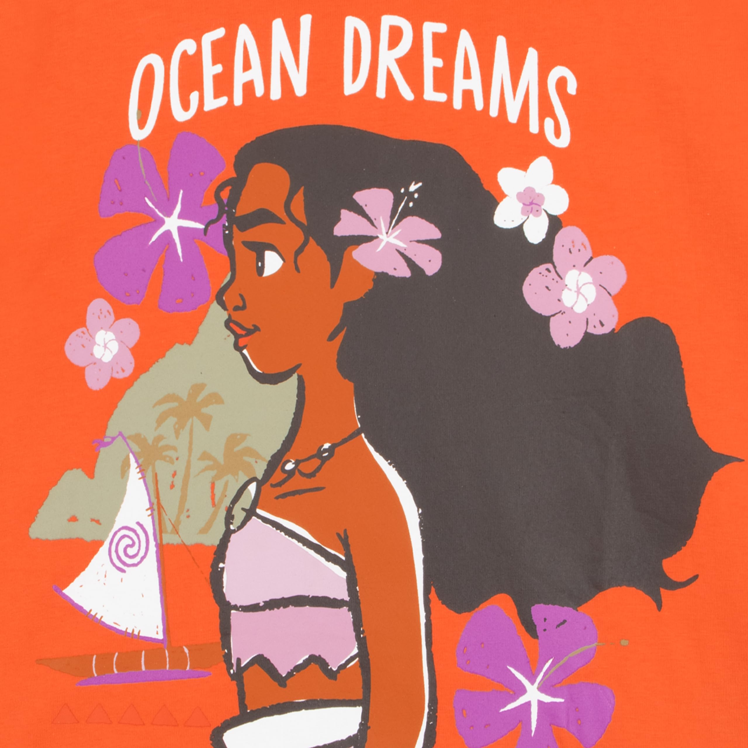 Disney Vaiana Pyjama Fille, Ocean Dreams Pyjama Enfant Fille, Pyjamas Short en Coton