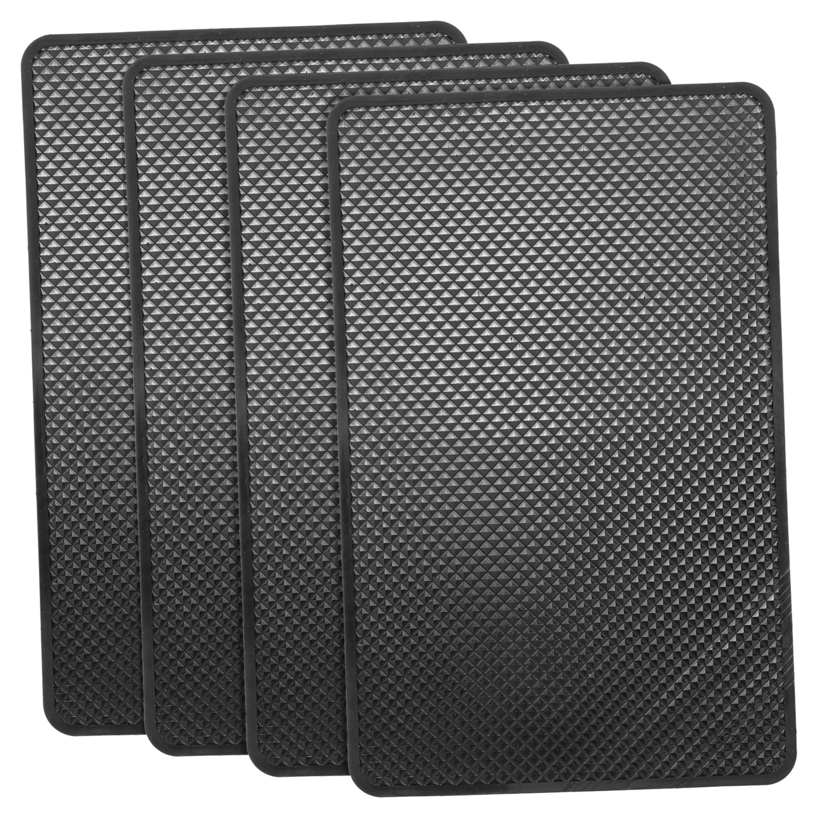HOMSFOU 4Pcs Non Slip Vehicle Dashboard Adhesive Mat Washable Pad for Car Anti Slip Dash Pad for Phone and Accessories Durable Car Dash Mat