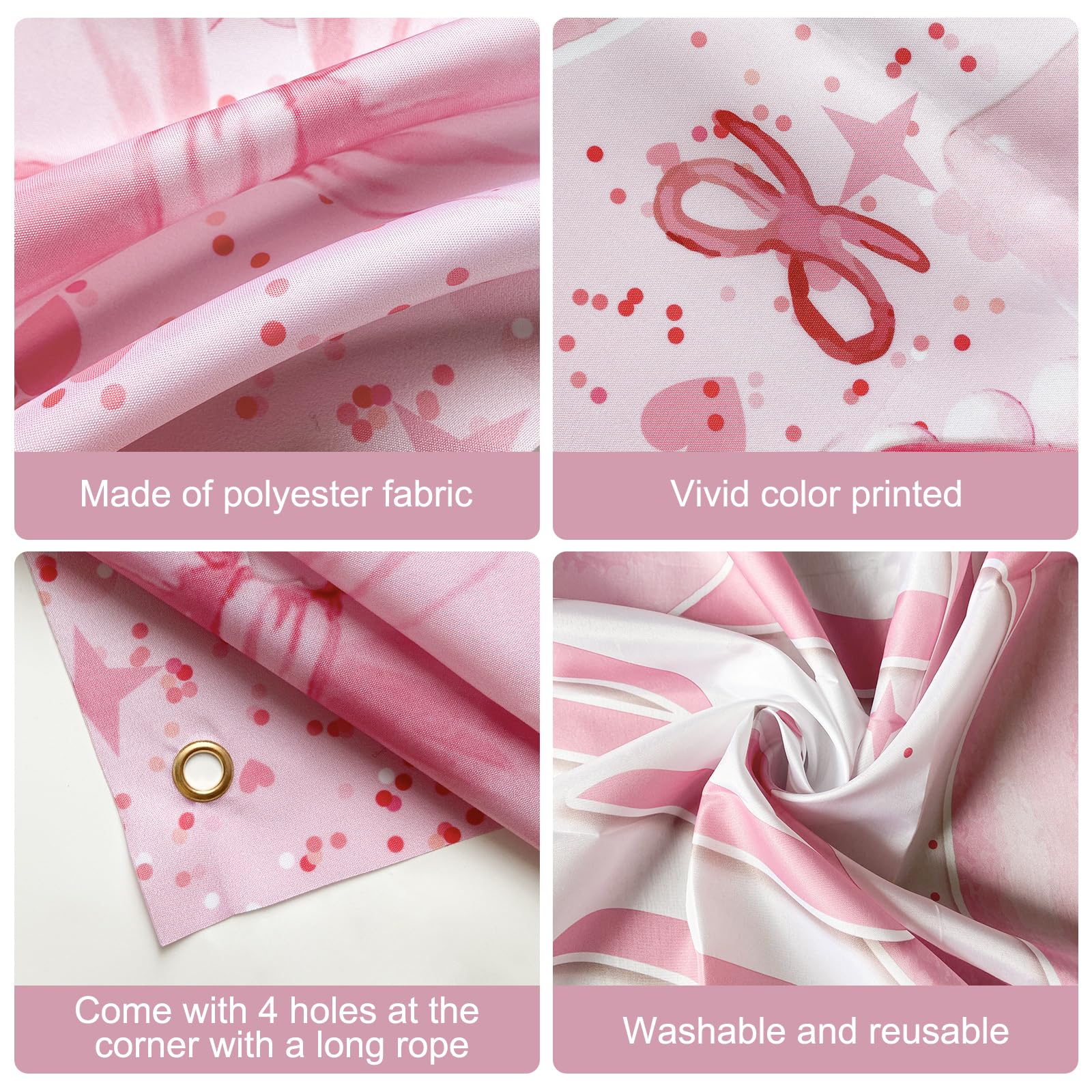 1/2 Geburtstag Banner Rosa - Wiederverwendbar Für 6 Monate Baby Party