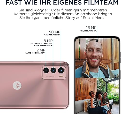 Miniatura 3 de Motorola Moto G42 Dual-SIM 128GB ROM + 4GB RAM (solo GSM  Sin CDMA) Smartphone 4GLTE desbloqueado de fábrica (rosa metálico) - Versión internacional