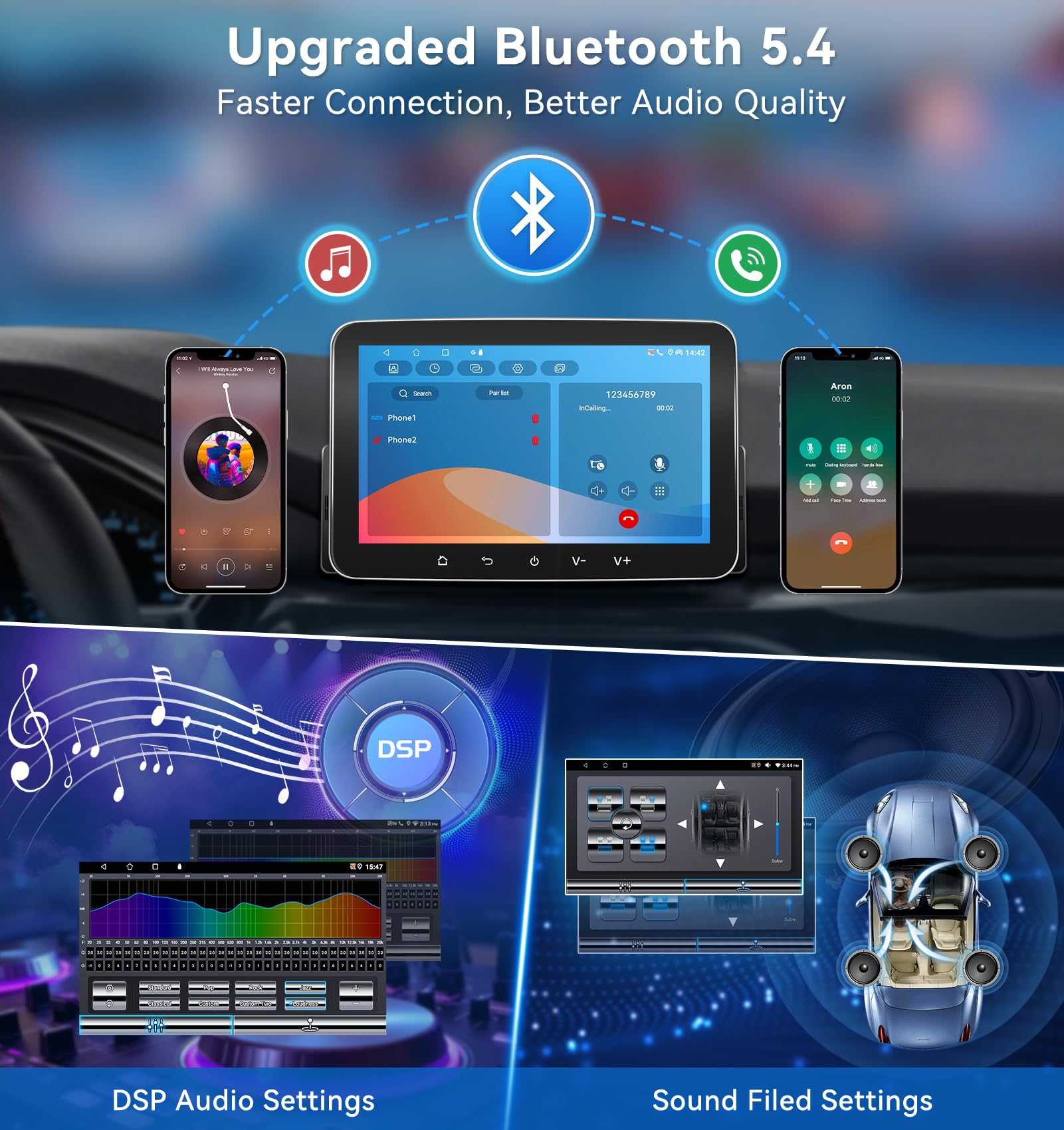 PORMIDO Autoradio con schermo DAB+, 7 pollici 1 DIN Android 13 Apple CarPlay Android Auto Touch Screen Display Wireless Car Play Radio con Bluetooth WiFi Navi MirrorLink FM RDS GPS SWC USB EQ