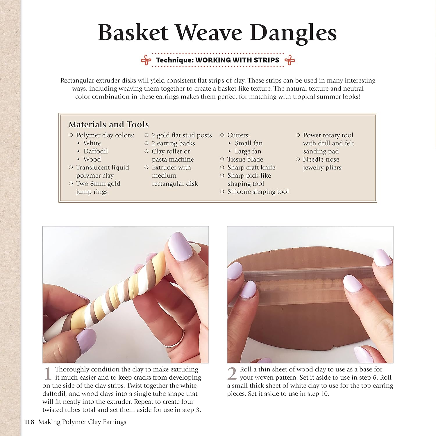 Making Polymer Clay Earrings: Essential Techniques and 20 Step-by-Step Beginner Jewelry Projects (Fox Chapel Publishing) Complete Jewelry-Making Guide - Marbling, Texturing, Stamping, Foiling and More