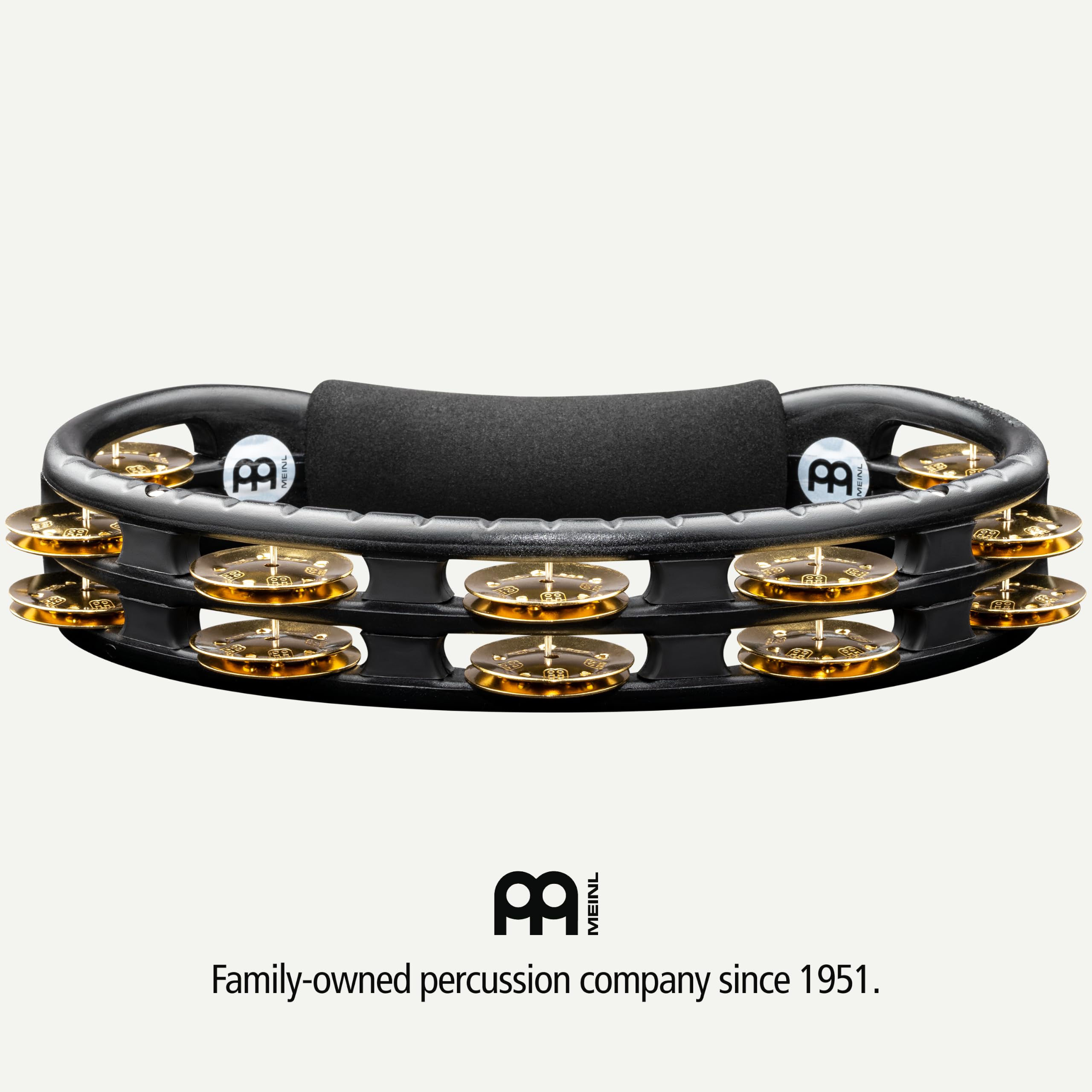 Meinl Hand Tambourine TMT1B-BK, Brass Jingles - Tamburyn