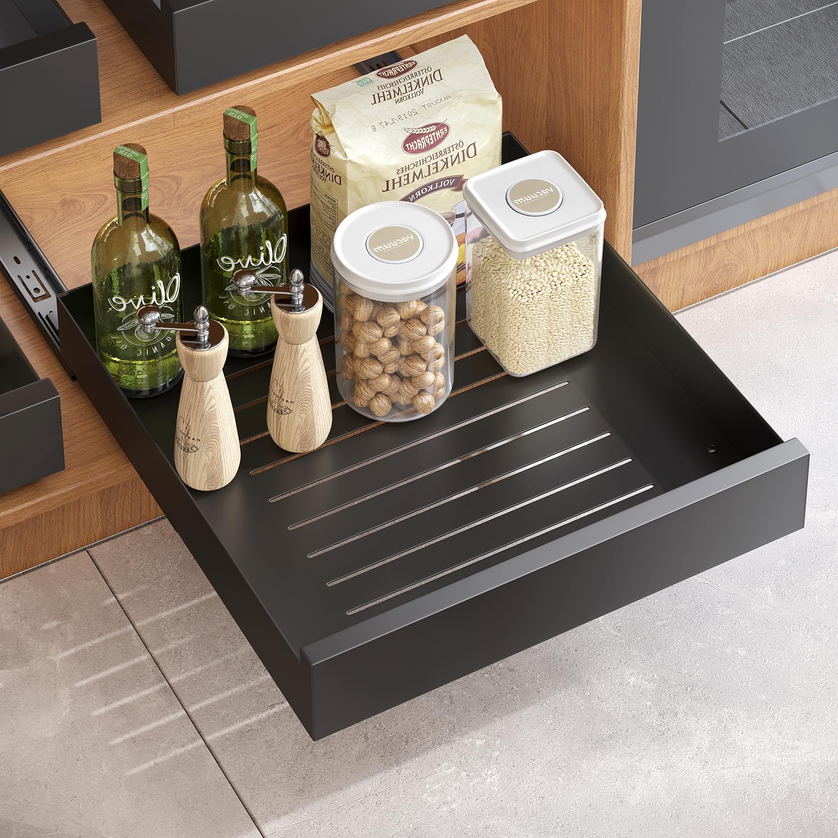 Organiseur de placard coulissant extensible pour cuisine 40x43cm