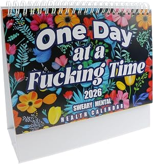 2026 Mental Health Desk Calendar | Funny Sweary, 12 Monthly Sweary Affirmations for Anxiety & Depression, Humorous Demotivational Quotes Planner, Motivational Cuss Word Calendar for Self-Care