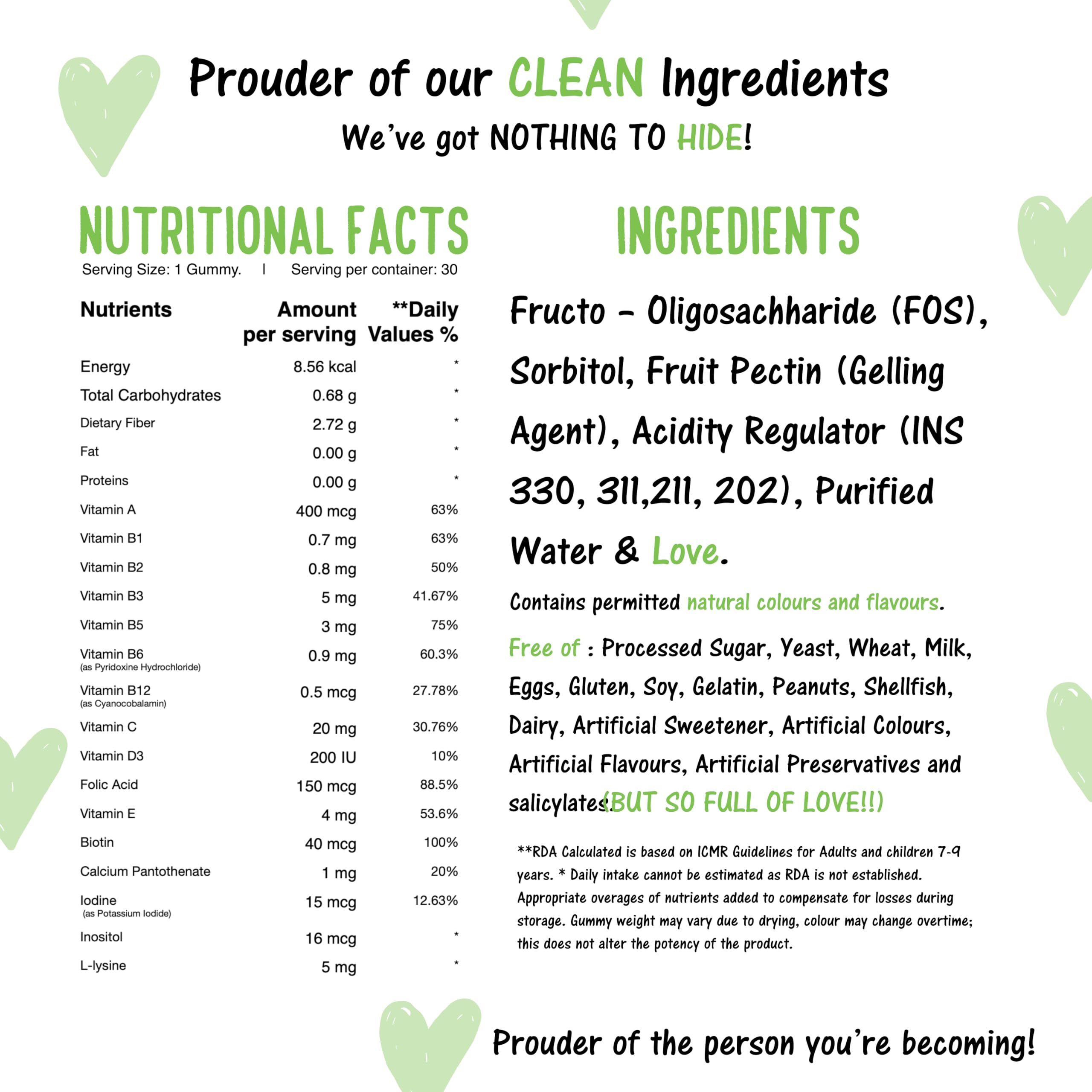 LoveArth GLOW Multivitamins for Kids & Adults - Essential Multivitamin Gummies for Energy, Immunity & Wellness - Sugar-Free & No Added Color - 30 Tastiest Raw Mango Gummies 3