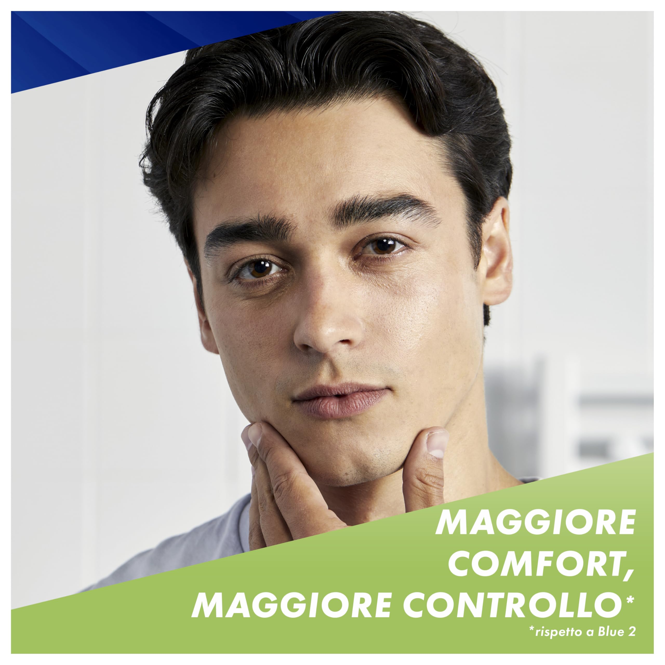 Gillette Sensor 3+ Sensitive Rasoio Da Uomo Con Testina Oscillante A 40° E 3 Lame Delicate Sulla Pelle, 1 Manico Ergonomico + 9 Lamette Di Ricambio