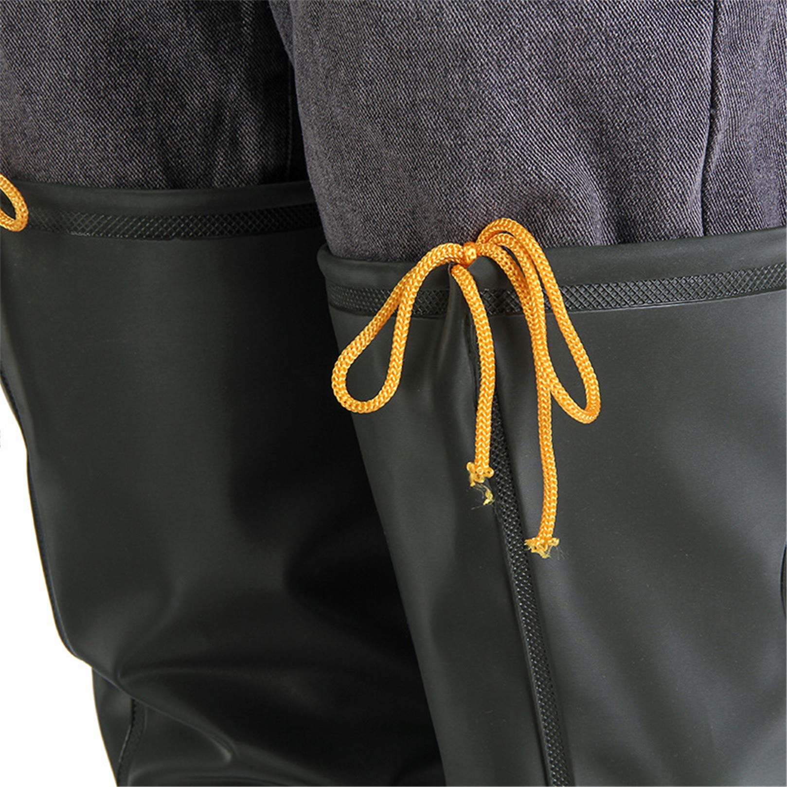 Waders Súper Altos Engrosados ​​Hombres Mujeres Pantalones De Agua Botas De Goma De Lluvia Multiusos Botas De Pesca Ligeras Resistentes Al Desgaste Zapatos Agua PVC Antideslizantes,Negro,43 EU