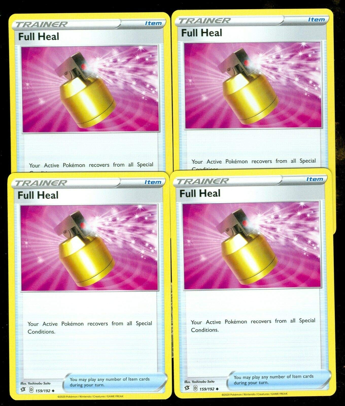 Pokemon - Full Heal - Rebel Clash x4 Card Playset - 159 192 Uncommon