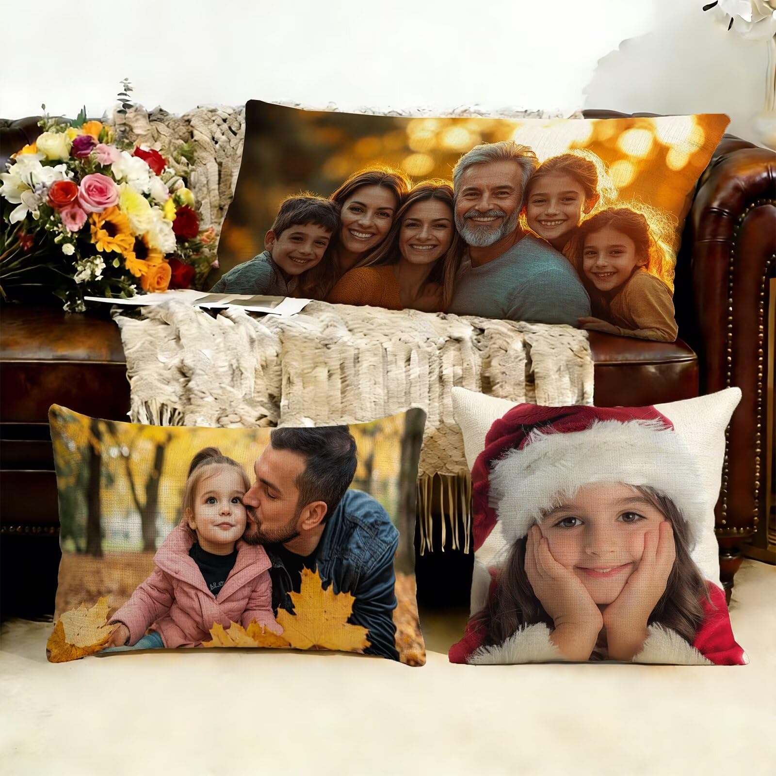 Cojin Personalizado Foto a Doble Cara 60x180cm - Cojines Exterior,Funda de Almohada Impermeable - Regalo Original para San Valentín y Aniversario Parejas para Cama Sofa Terraza Salon Jardin J1-207