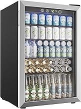 EUHOMY 4.5 Cu.Ft. Beverage Cooler (145 Can Capacity) with Digital Control