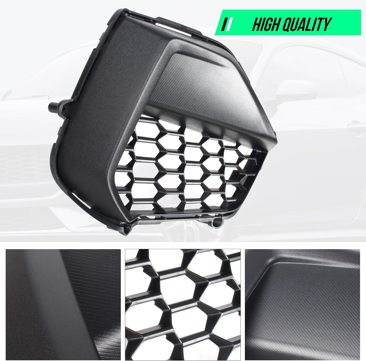 Front side vent trim cover Bumper Side Grille Trim Cover Compatible with Ford Mustang S650 GT 2024 2025, Front Lower Intake Air Duct Vent Cover for Mustang GT/GT Premium Accessories