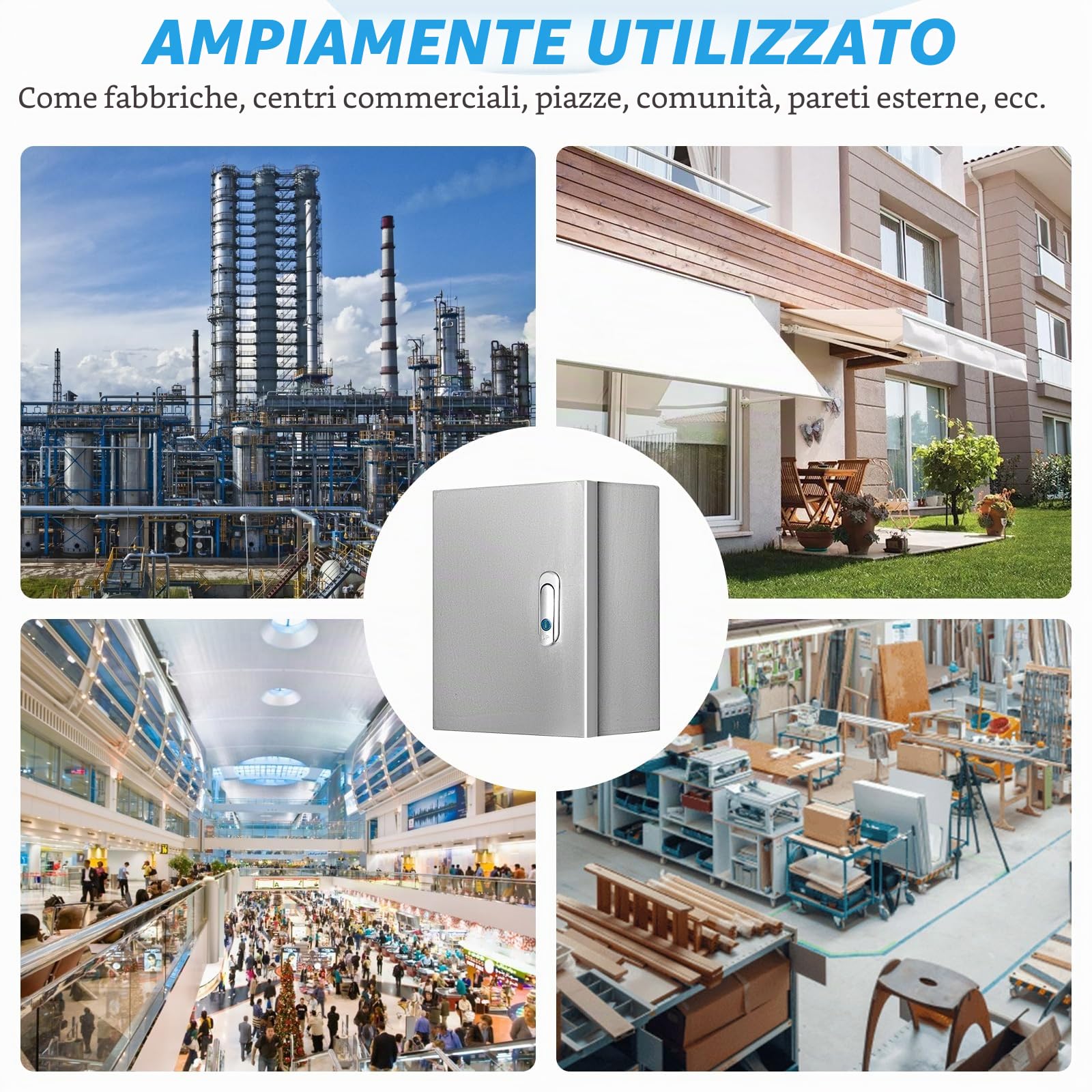 Scatola Elettrica da Esterno, 30X25X14CM, Impermeabile | Electrical Housing in Acciaio Inossidabile, Cassetta Elettrica Esterna con Serratura, Scatola di Distribuzione Elettrica
