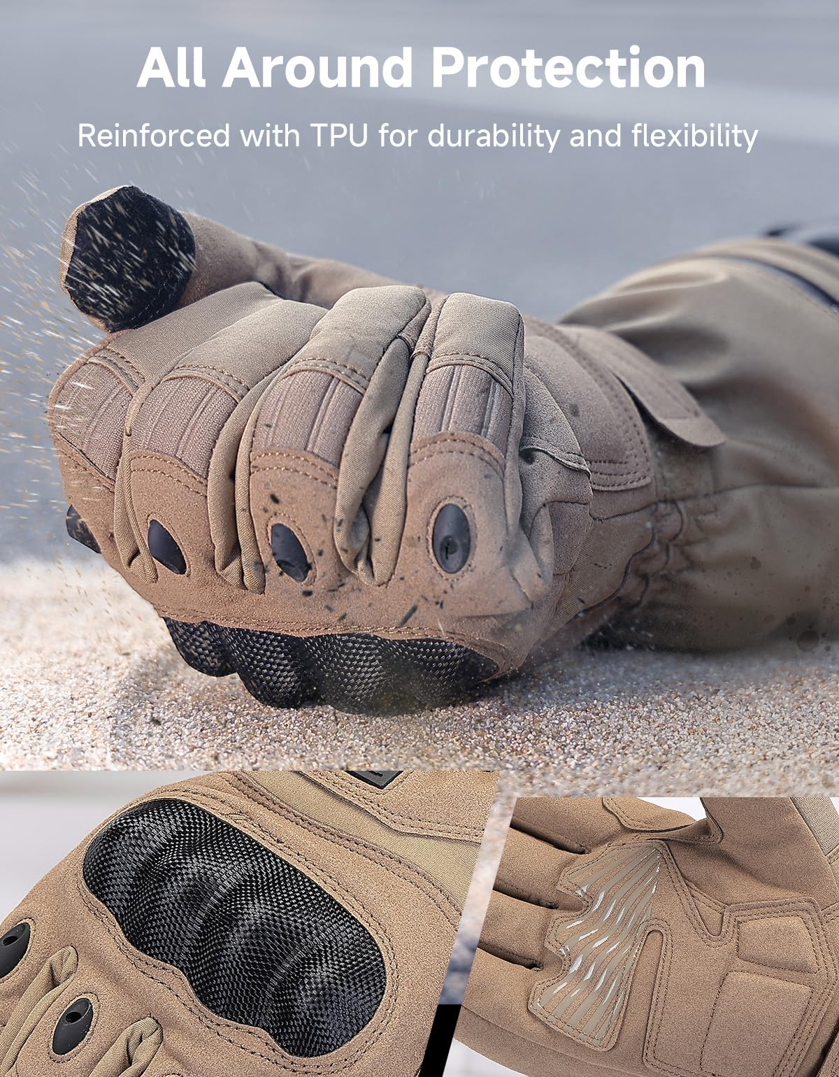 KEMIMOTO Guantes tácticos calefactables,Térmicos para Actividades al Aire Libre y Motociclismo