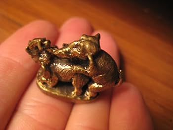 Amazon.co.jp: 小さな真鍮タイお守り像象の交尾 Elephant Mating