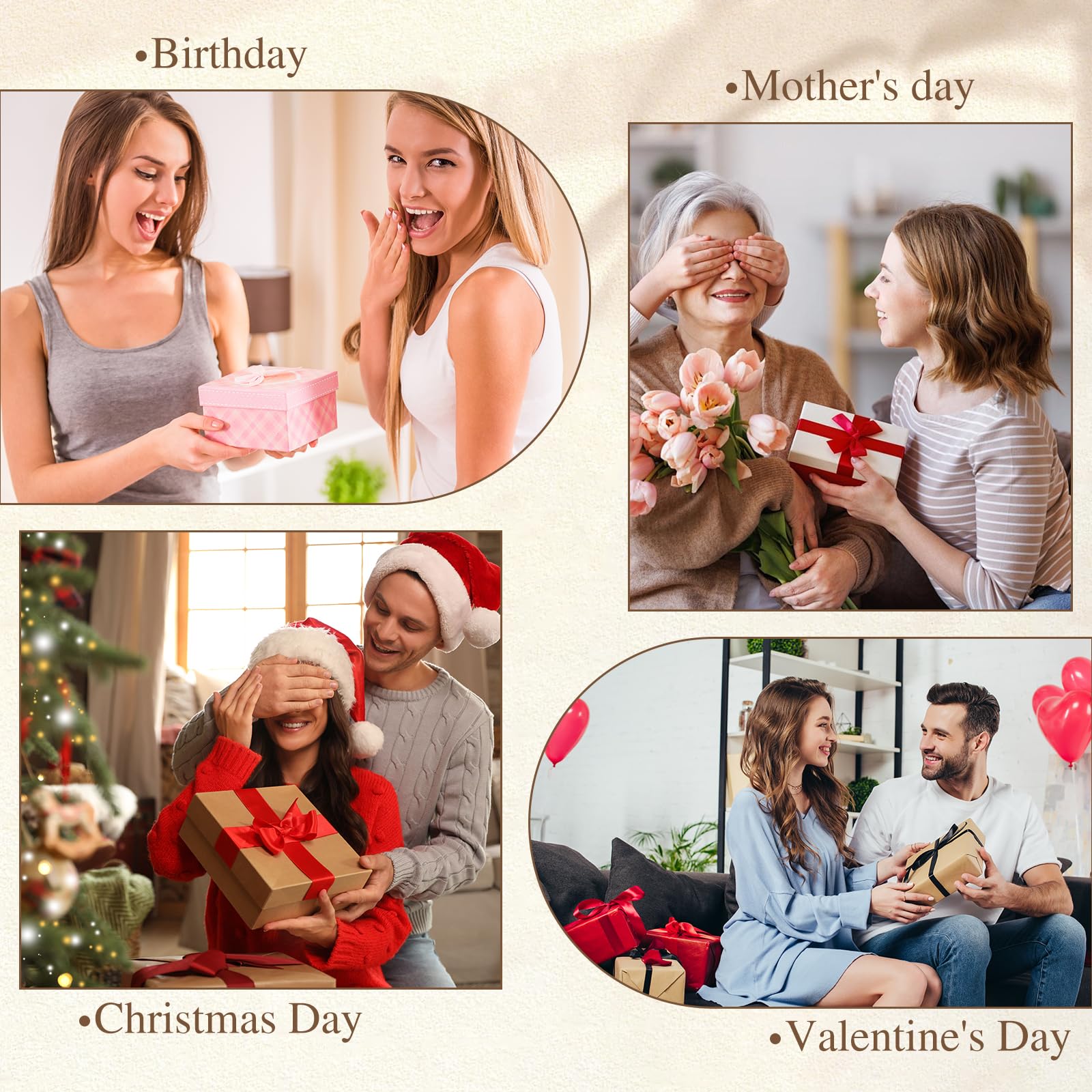 AROIC 4 Pack Car Air Freshener Hanging, Wooden Lid Essential Oil Air Freshener Hanging Car Diffuser, Natural Slow-Release Aroma for Auto Interior, Long-Lasting Fragrance Alternative to Spray Perfumes