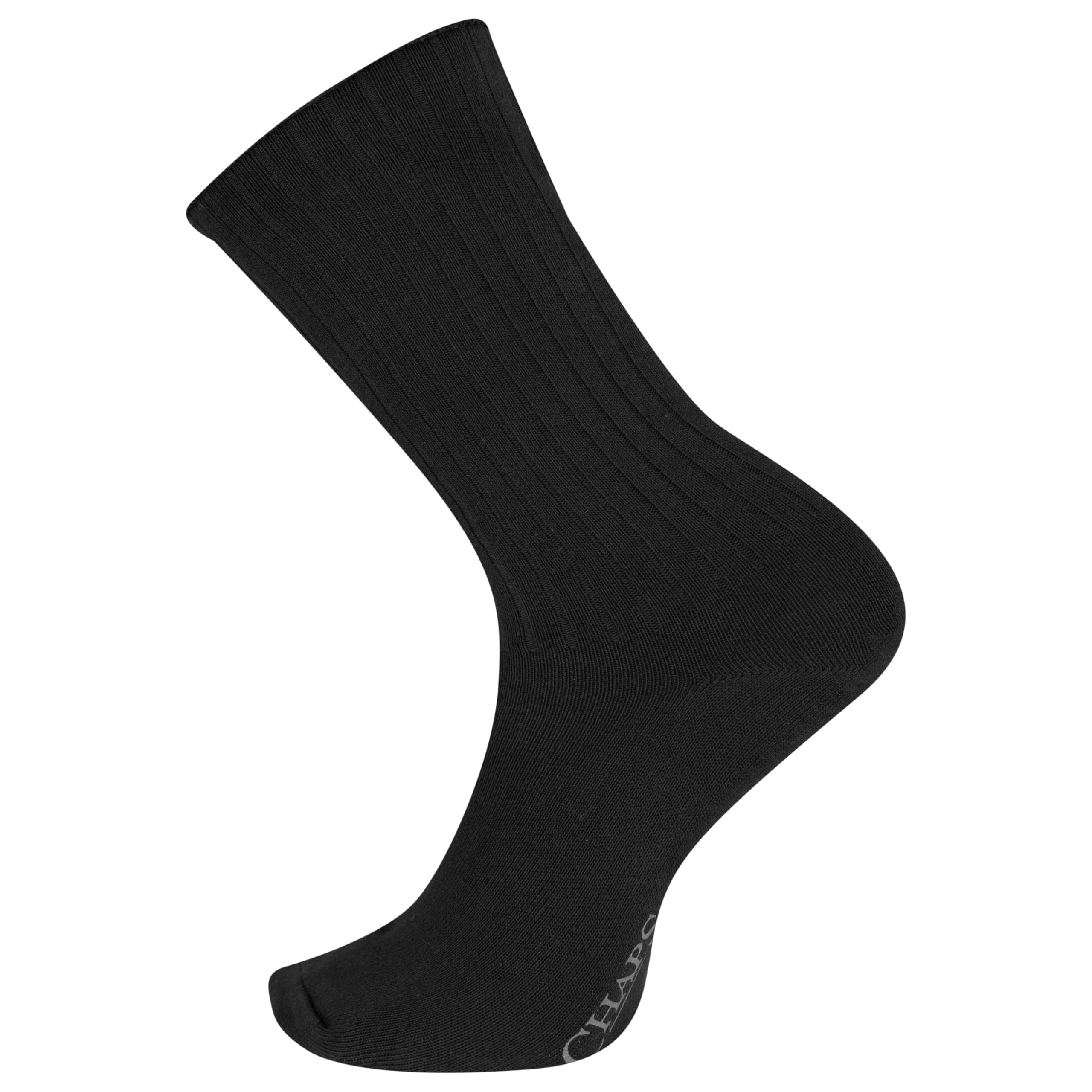 Men's Rib Solid Color Cotton and Breathable Mesh Crew Socks (1-6 Pair Packs)