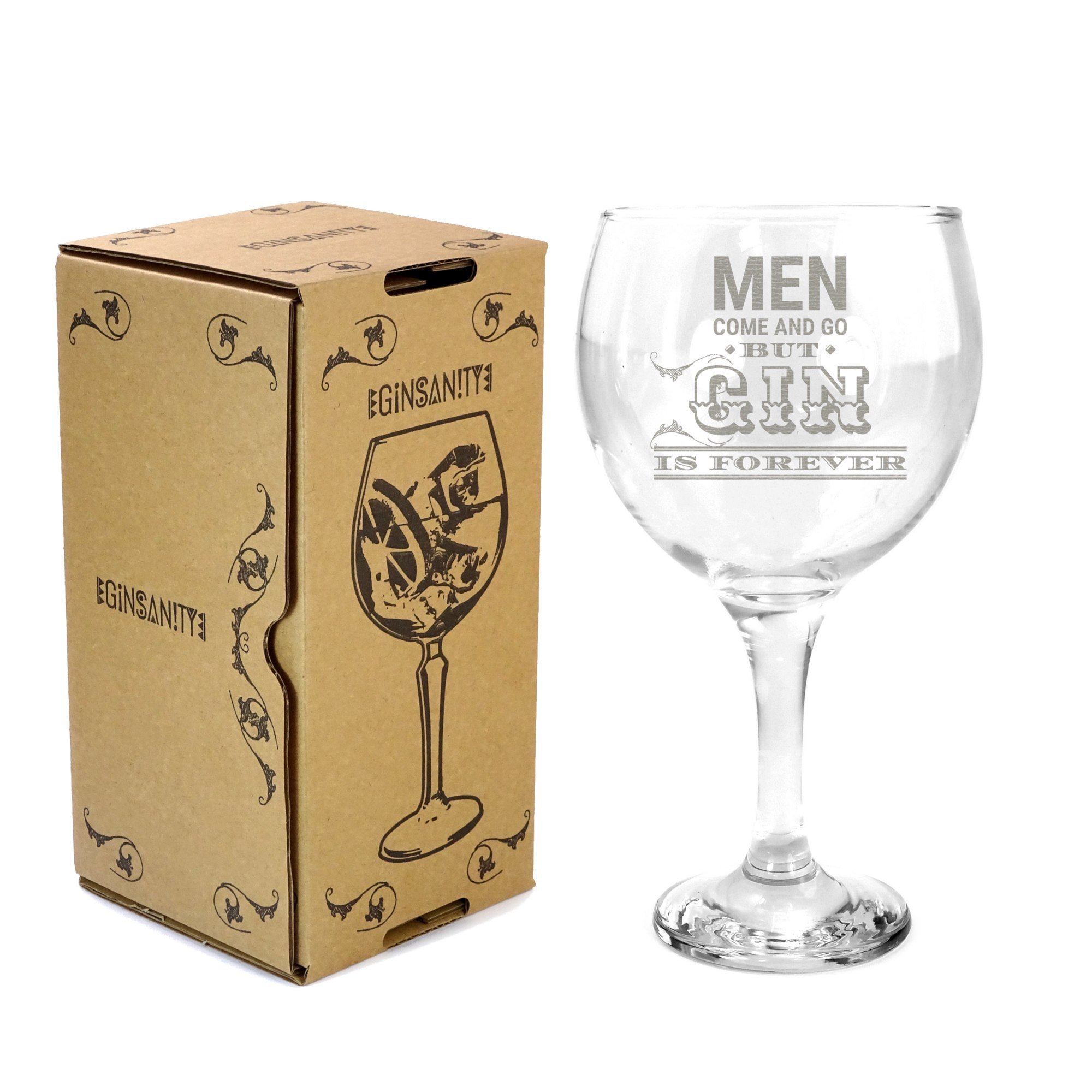 22oz (645ml) Gin & Tonic Copa Balloon Cocktail Glass & Giftbox - Men Come and Go