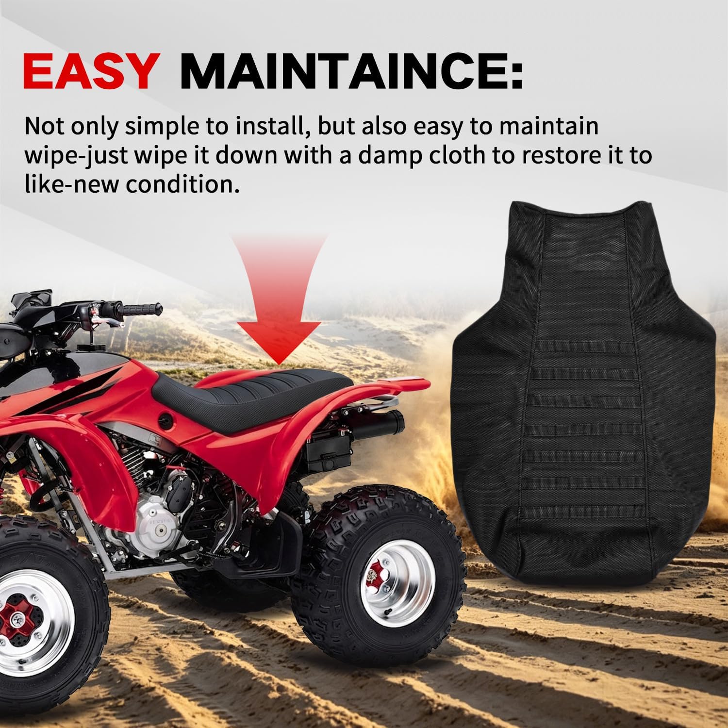 ATV Seat Cover,Non-Slip Waterproof Seat Cushion Cover Protector for TRX 300 EX Sportrax 300 TRX300EX 2x4 1993-2006