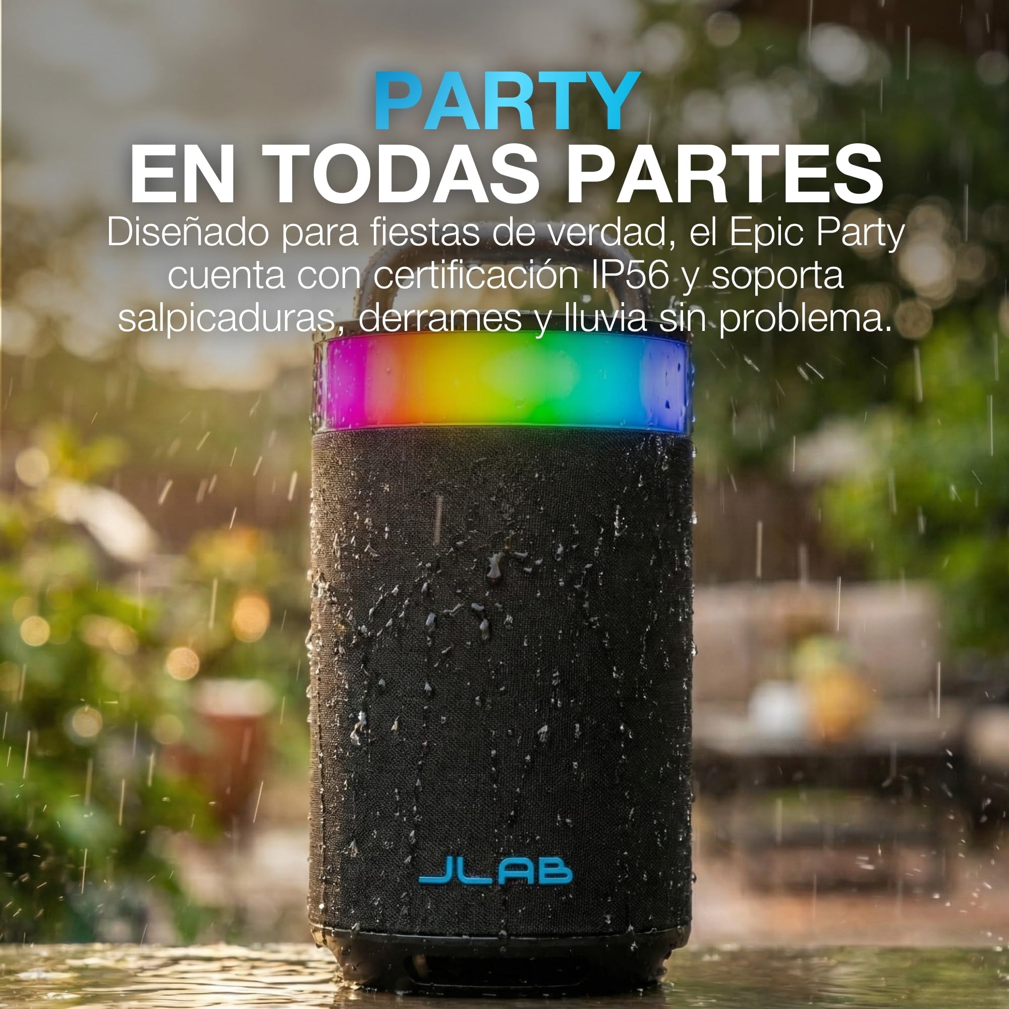 JLab Epic Party Altavoz Bluetooth Portátil 100W - 16h, Negro
