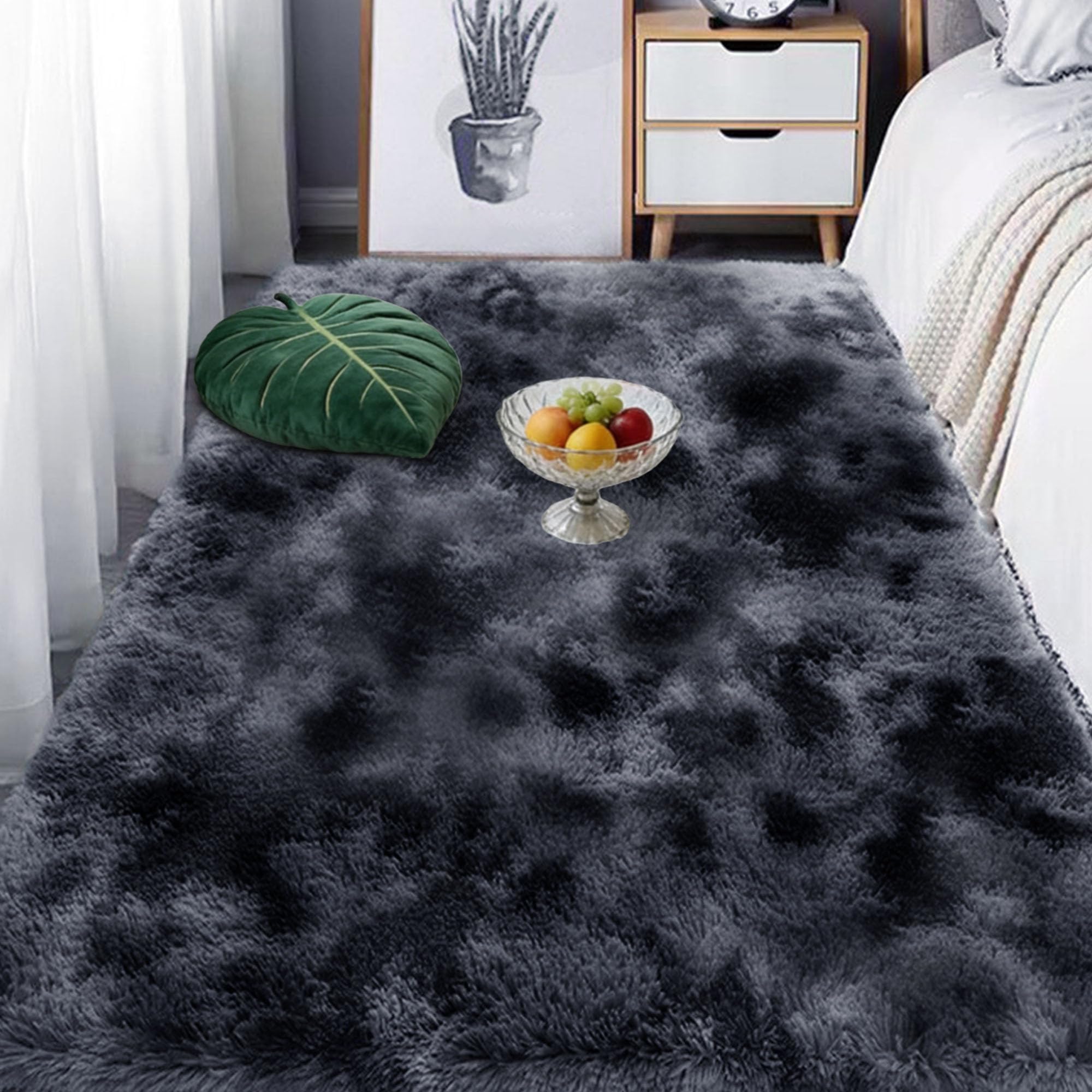 Moquette chambre grande taille 260x360, grand tapis salon lavable et antidérapant