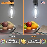 Vista 4 de Sunlite MP150/C/U/MED M90/O Lámpara de halogenuros metálicos protegidos, 100 vatios, base media (E26), inicio de pulso, ED17, 8500 lúmenes