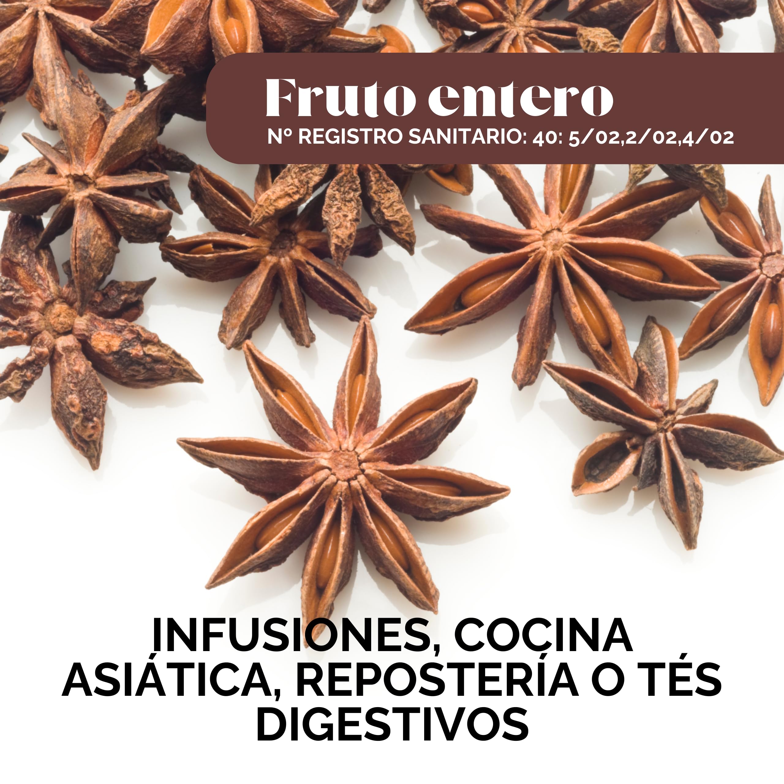 Anís Estrellado Entero 1kg – Para Infusiones, Especias, Postres o Tés Aromáticos – Suave Aroma Dulce y Ligeramente Picante - Natural y a Granel – Múltiples Usos: Decoración, Velas DIY, Jabones