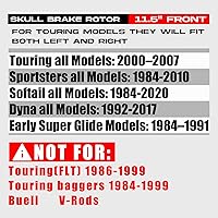 Vista 2 de Rotor de freno trasero de 11.5'' para Harley Davidson Touring Sportster Dyna y Early Super Glide Softail Gran rendimiento Disipación de calor