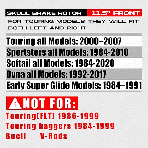 Miniatura 2 de Rotor de freno trasero de 11.5 pulgadas para Harley Davidson Touring Sportster Dyna y Early Super Glide Softail gran rendimiento superior disipación