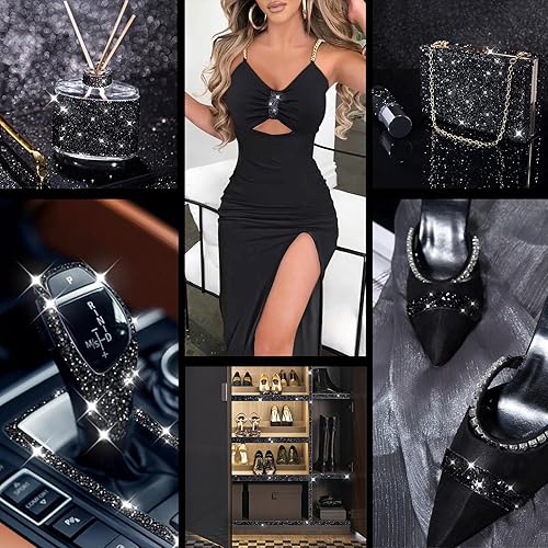 Miniatura 6 de Calcomanías de diamantes de imitación brillantes, diamantes de imitación para manualidades, calcomanías autoadhesivas para automóvil, decoración del