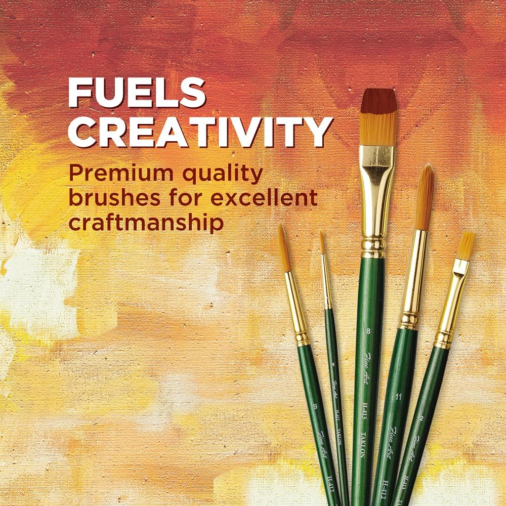 Fine Art Pidilite Fevicryl Tr-7 Code (S-412) Painting Round Shape, Paint Brush Set of 7, (Size: 0,2,4,6,8,10,12)