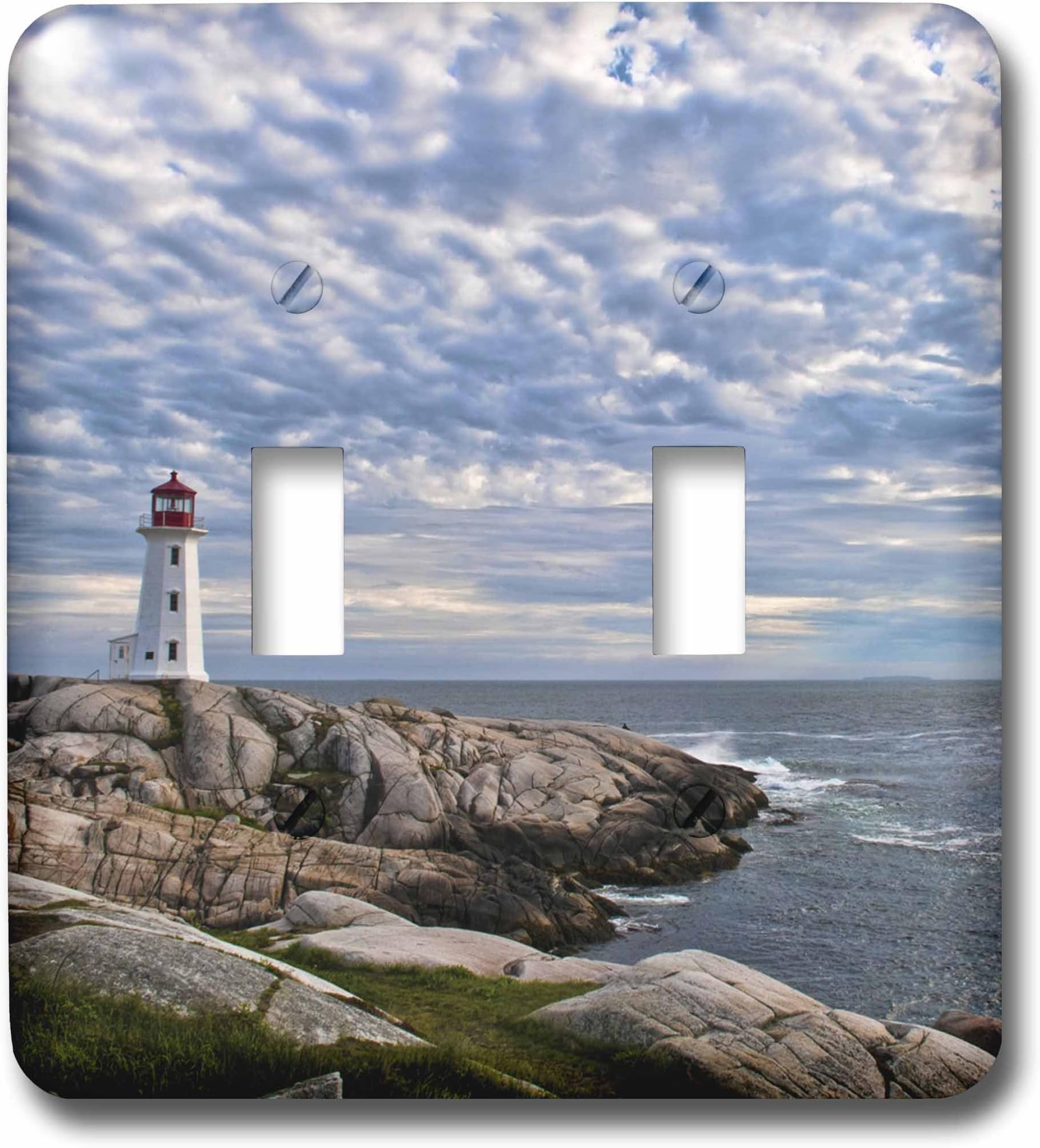 3dRoselsp_72927_2 Lighthouse in Peggys Cove, Nova Scotia-Cn07 Bba0022 Bill Bachmann Light Switch Cover