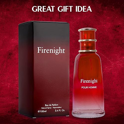 Miniatura 5 de NovoGlow Firenight Pour Homme - Eau De Parfum Spray Perfume, Fragancia Para Hombres, Ropa De Día, Botella De Colonia Diaria Casual De 3.4 Oz -