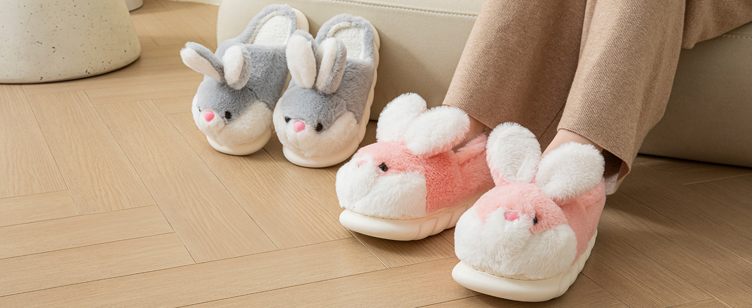 Chaussons Animaux De Dessin Animé Hiver Chauds Chaussures Maison Douces En Peluche Chaussons Hommes Femmes Antidérapants Intérieur Extérieur Chaussons Drôles, Marron