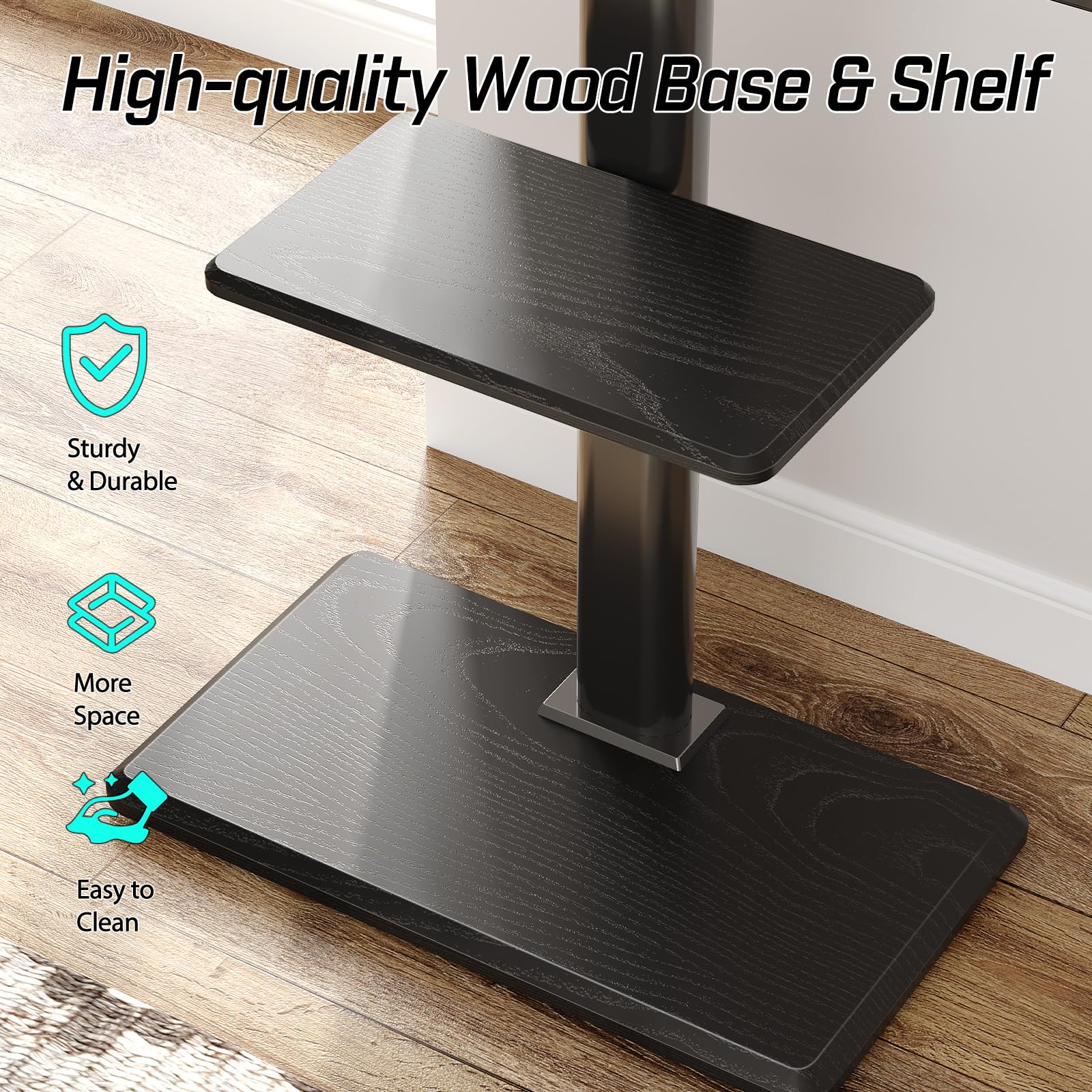 7 Niveles Altura Ajustable Soporte De TV Con Enchufe, Soporte Universal Para Televisores De 32-70 Compatible TVs 32-70 Pulgadas