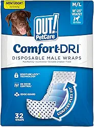 OUT! Petcare Fraldas Descartáveis para Cães Masculinas, Treinamento de Banheiro, Fraldas para Cães Machos, Treinamento de Filhote, Bandas de Barriga, Suprimentos para Animais de Estimação, para