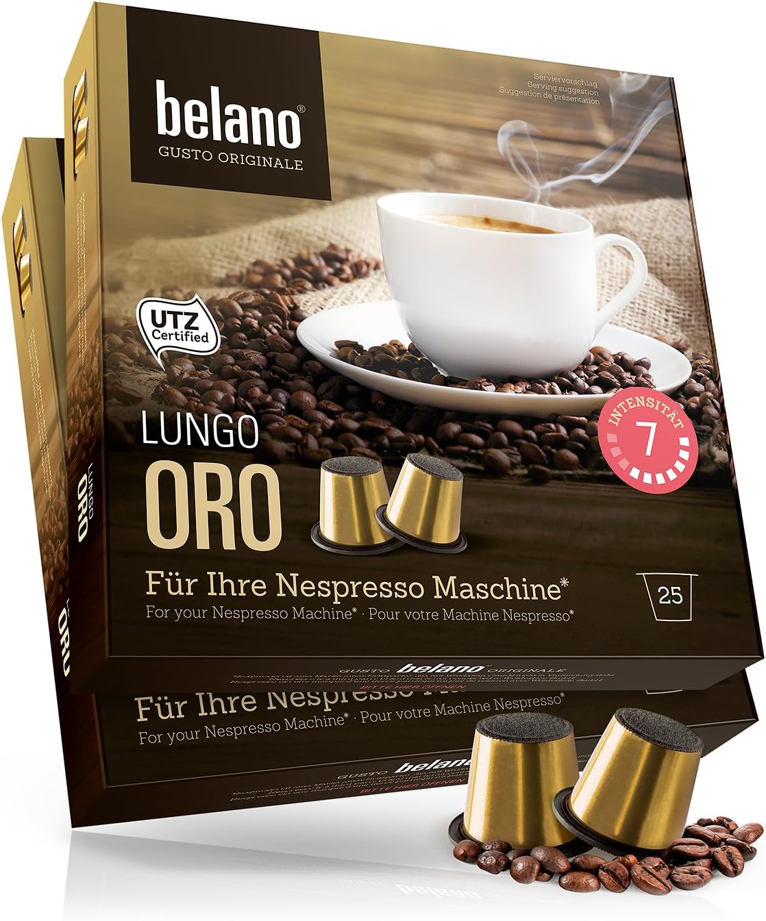 Belano 50x Coffee Capsules- Mixed Compatible with Nespresso* Oro 100% Arabica
