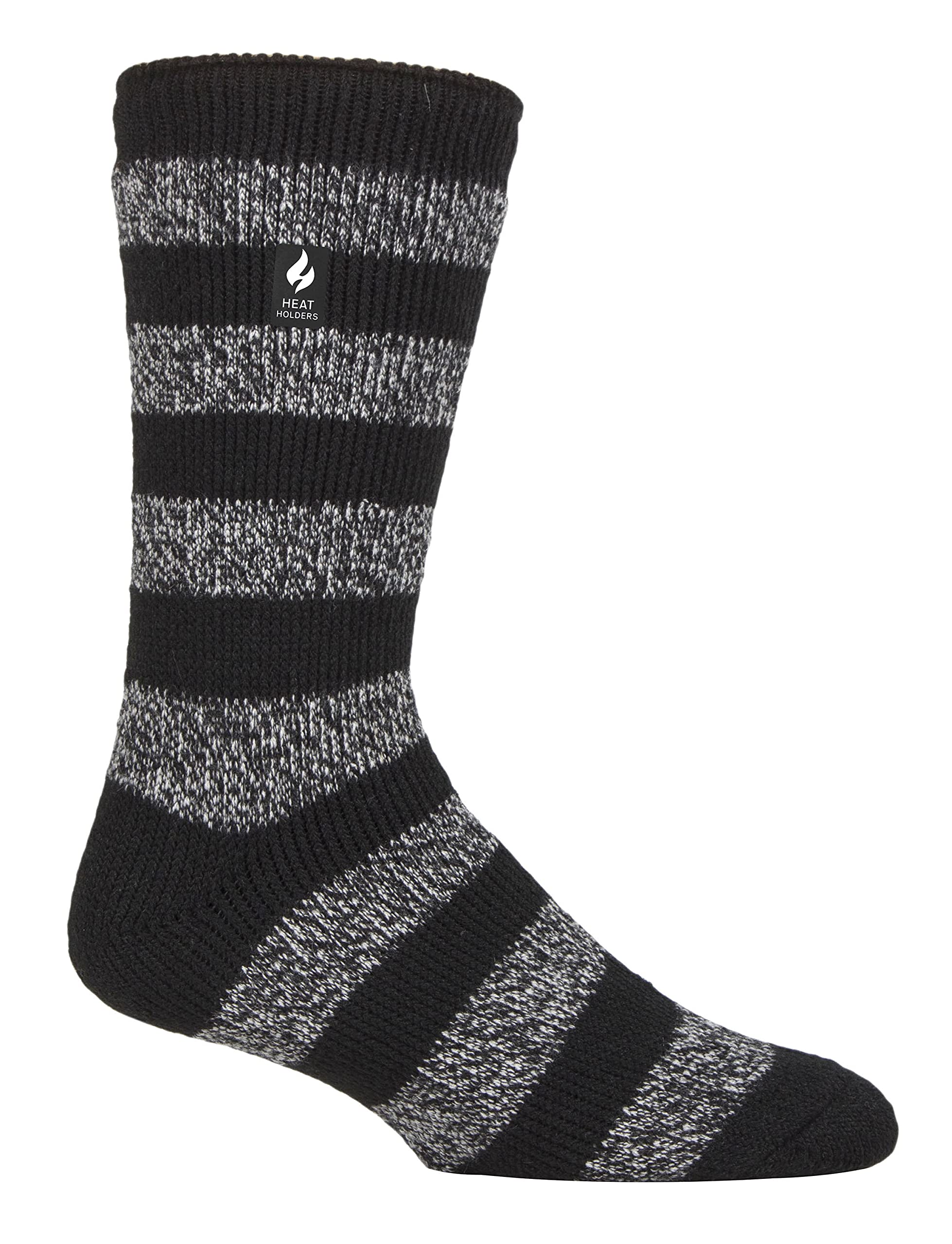 Sock Snob Unisex Black /Charcoal (Palmero) Heat Holders Mens Thick Warm Winter Thermal Socks