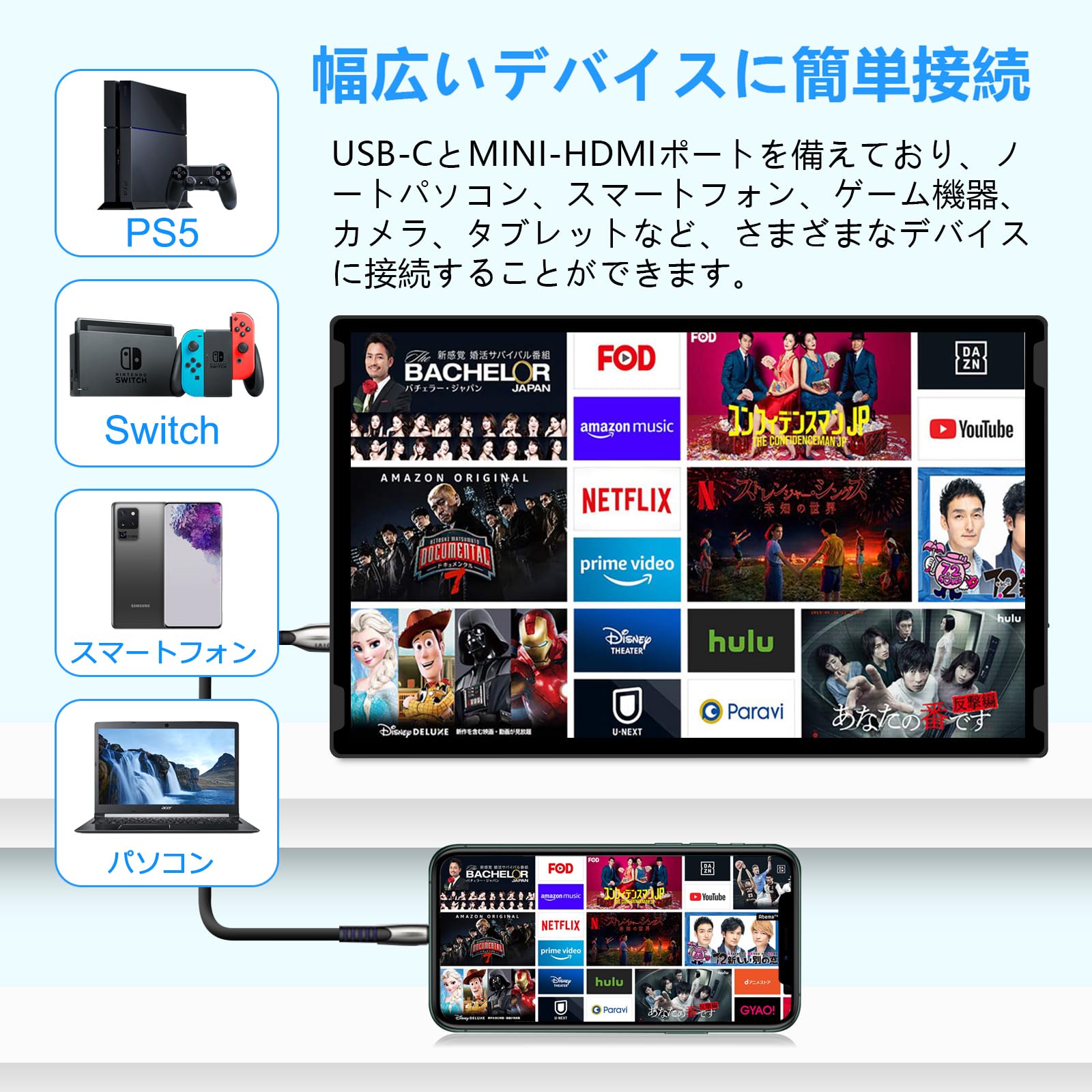 Acouto 2K モバイルモニター 11インチ XC11 Pro ディスプレイ Amazon.co.jp: Acouto 2K モバイルモニター 11インチ XC11 Pro 疲れ目