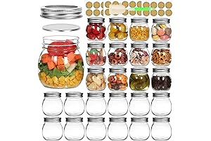 EkkoVla 10 oz Glass Jars for Canning, Meal Prep and More