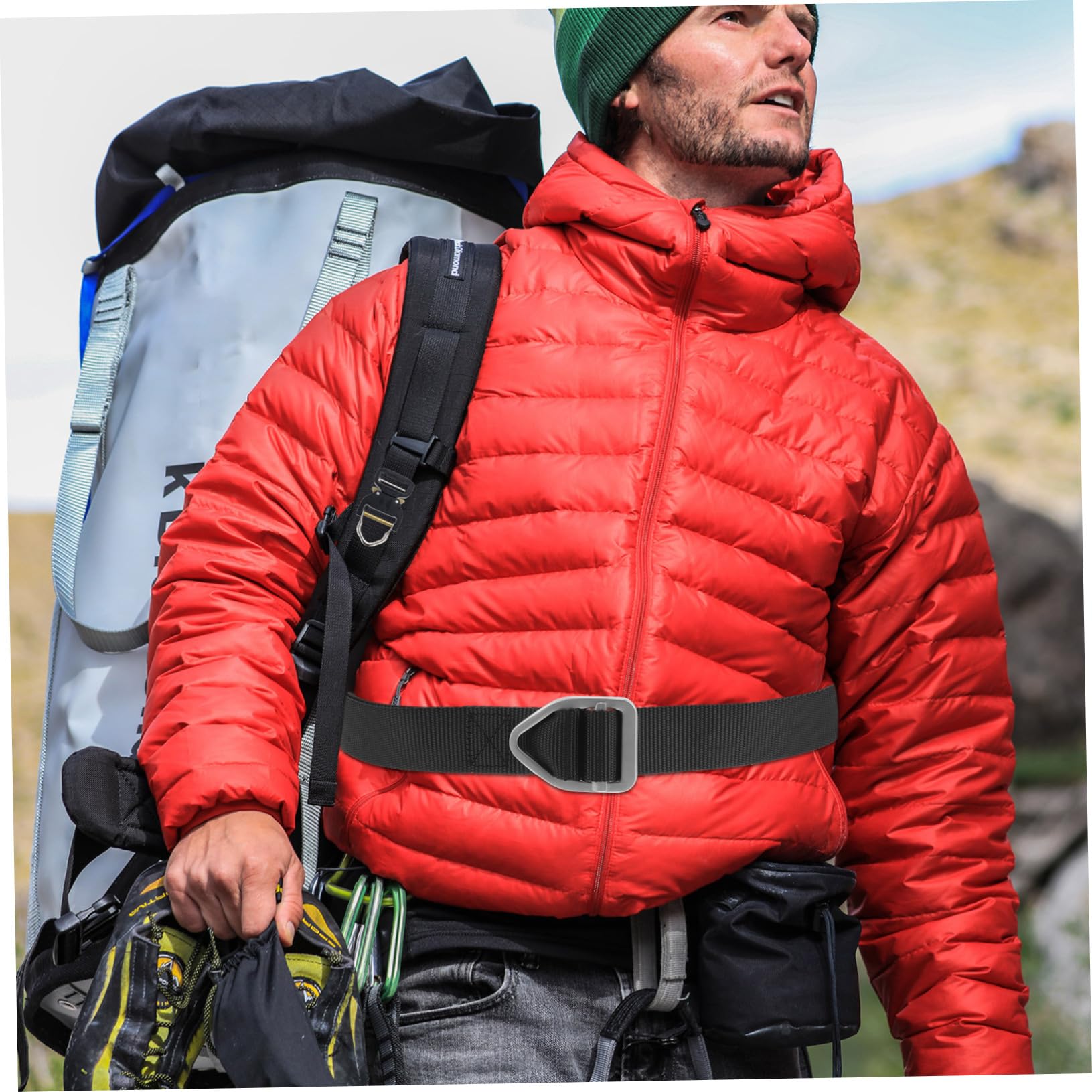 ibasenice 3 Piezas Cinturón Multifuncional de para Hombre Resistente para Senderismo Camping y Trabajo