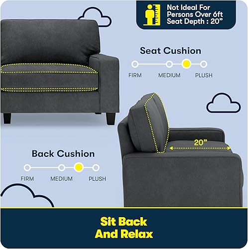 Miniatura 359 de Serta Palisades Sofás Tapizados para Sala, Sofá de Diseño Moderno, Tela, gris (Glacial Gray) gris (Glacial Gray),Beige,Marrón,Alforfón Beige,Marrón