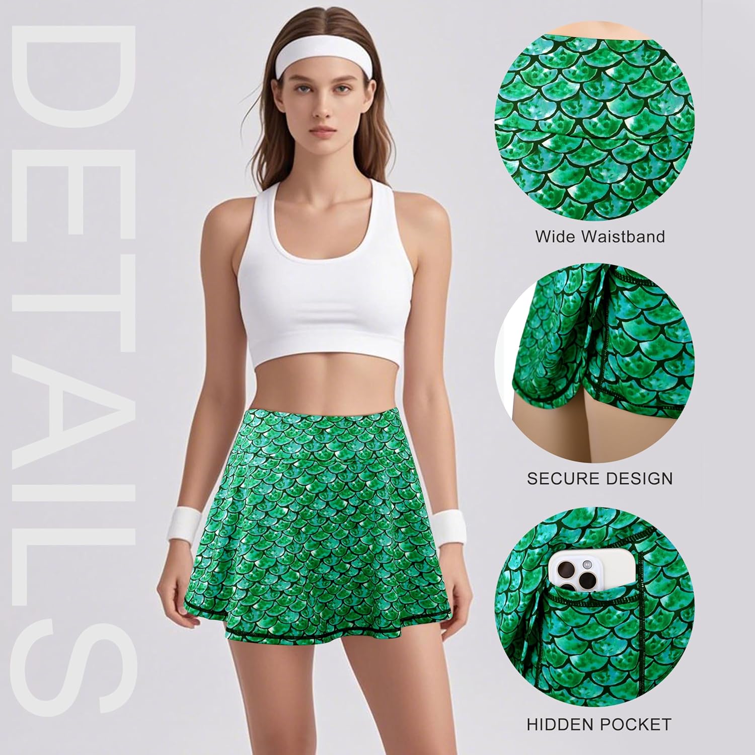 Women's Tennis Golf Skirts Skorts High Waisted Athletic with Shorts Pockets for Workout Casual Running