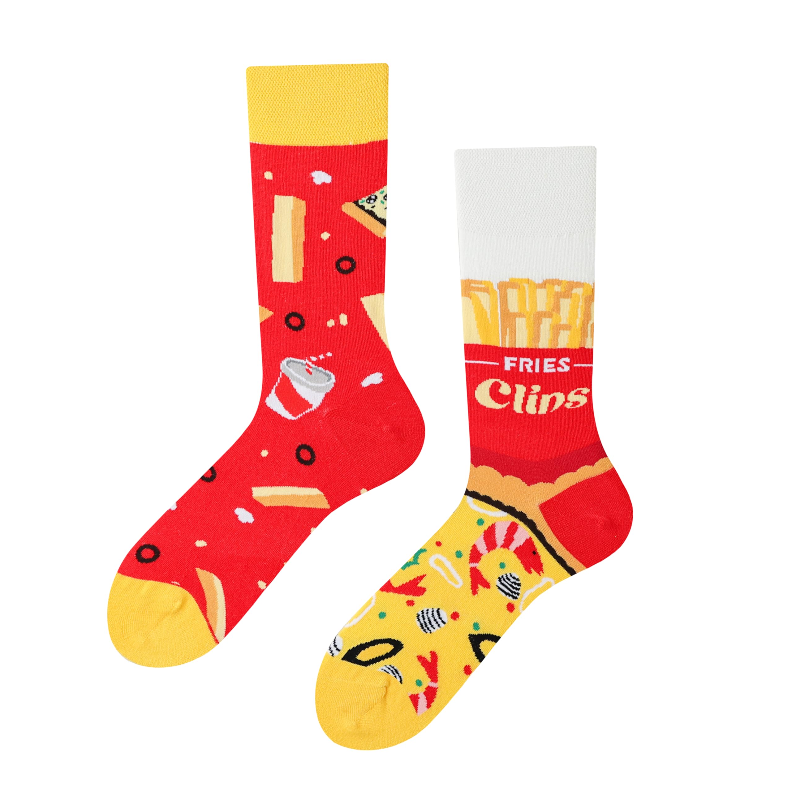Calcetines Divertidos Unisex para Mujer y Hombre con Diseños Asimétricos en Par - Temas Animales, Comida, Fruta, Deporte y Arte en Algodón - Ideal para Regalos — view 36