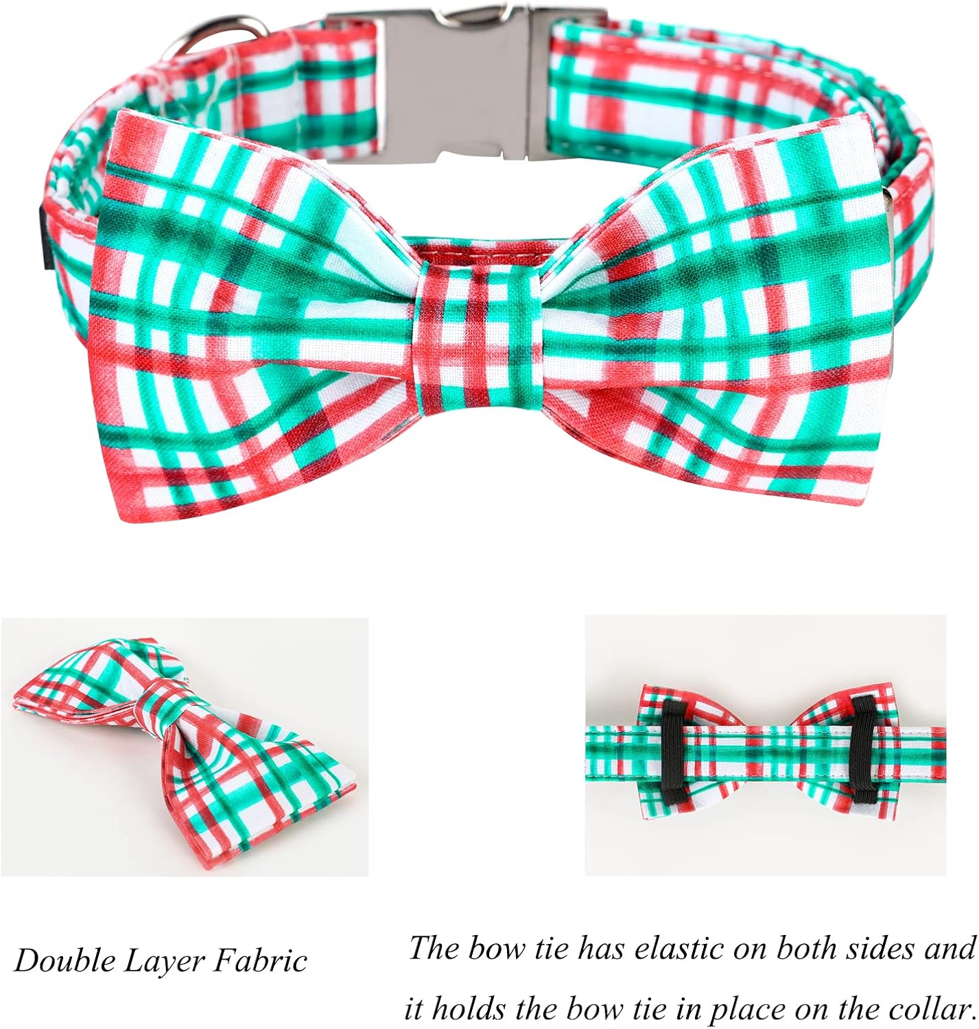 Lionet Paws Christmas Dog Collar with Bowtie - Image 4