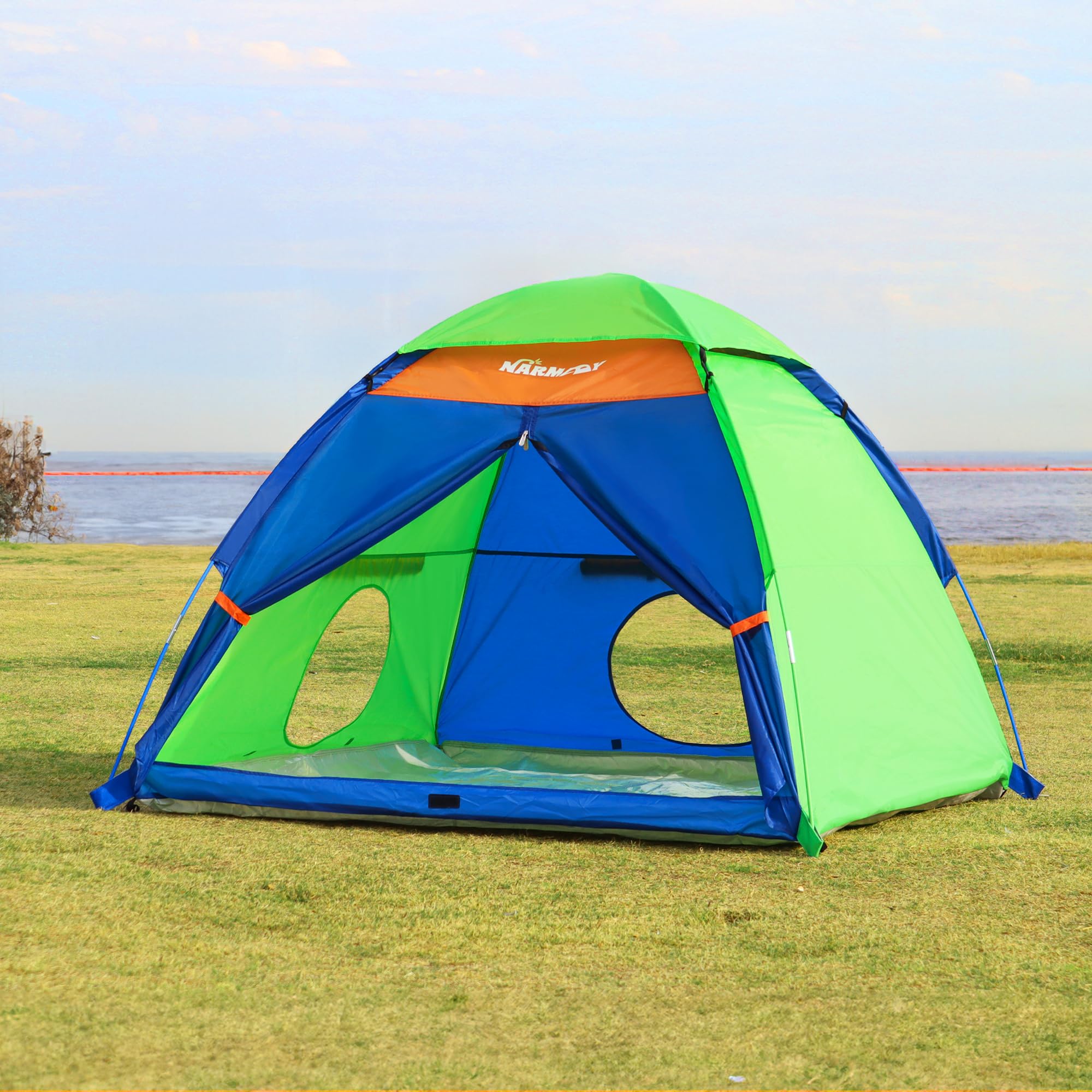 NARMAY(r) Play Tent Summer Camping Dome Tent for Kids Indoor/Outdoor Fun - 60 x 60 x 44 inch - Image 3