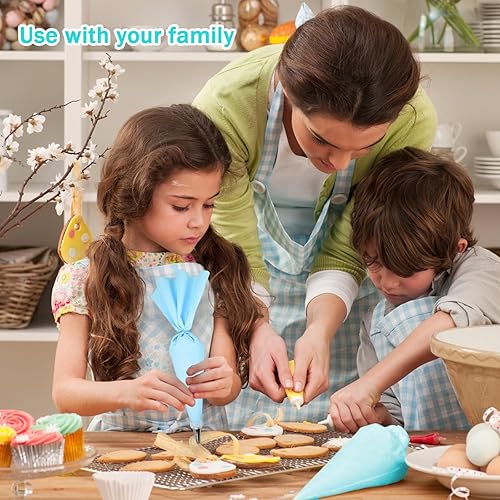 Miniatura 3 de Bolsas de pastelería, 100 unidades, 2 acopladores, 14 puntas de glaseado, 3 raspadores de pasteles, 1 corbata, bolsas de decoración de cupcakes,